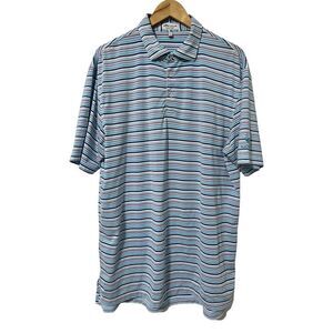 Peter Millar Summer Comfort Polo Shirt Size L Golf Stretch Fit Performance LOGO